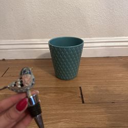 Plant Pot With A Little Bird On The Side 