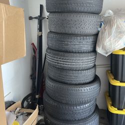 9 Tires  Total , 4 -205/60/16,   1- 235/66/18with Rims For Chevy Traverse  ,1 - 235/70/16 With Rim For Honda Pilot , 2 - 215/55/16  , 1 215/60/16,  - 