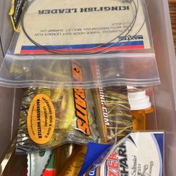 random box of fishing stuff 