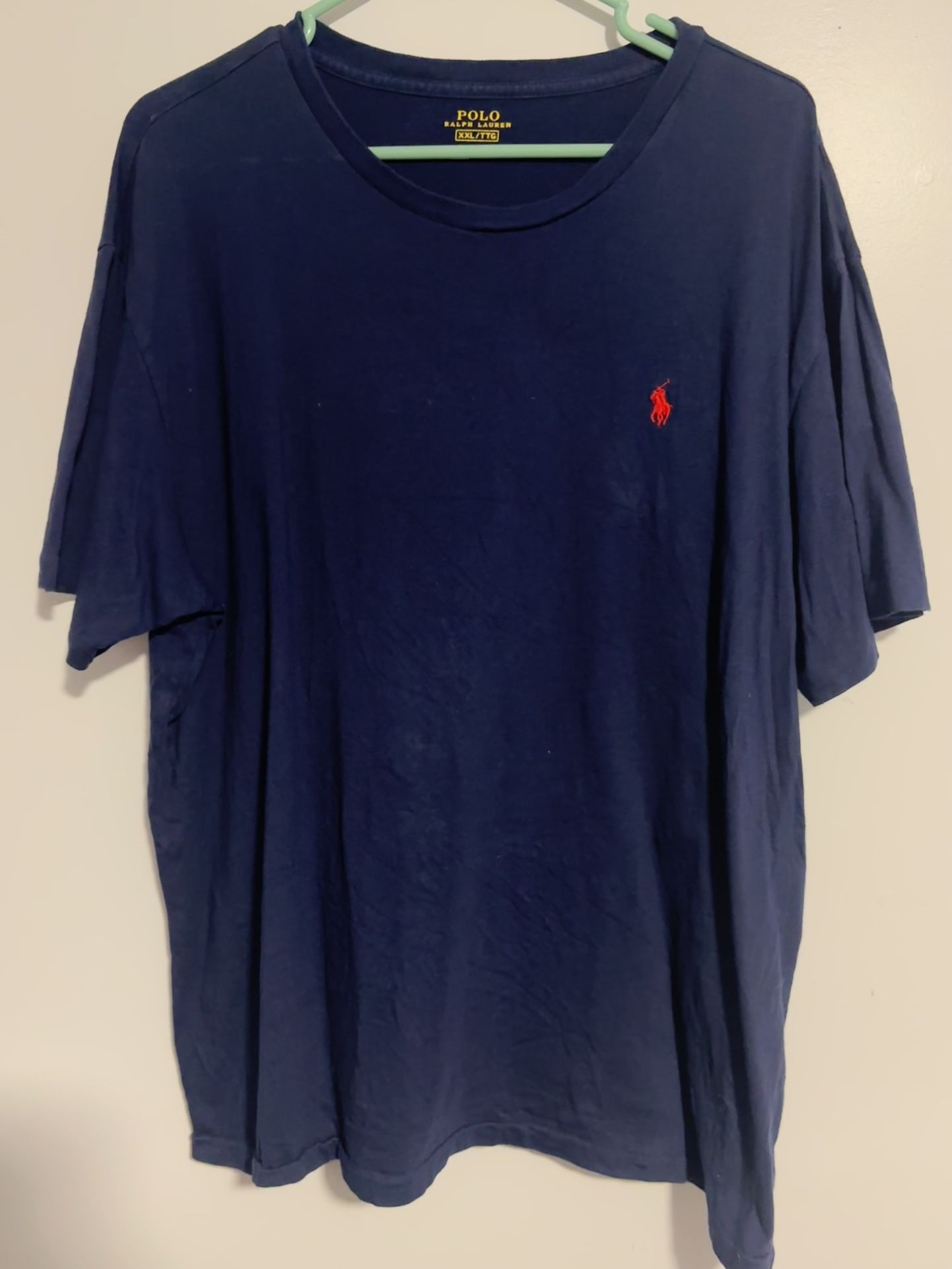 Polo Ralph Lauren Men’s XL Navy T-Shirt Classic Fit Red Pony Logo Cotton Top
