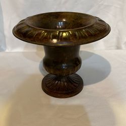 Vintage  Brass Pedestal Bowl, Chiller Ice Metal Bucket Metal Vase