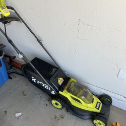 Ryobi Battery Lawn Mower And String Trimmer