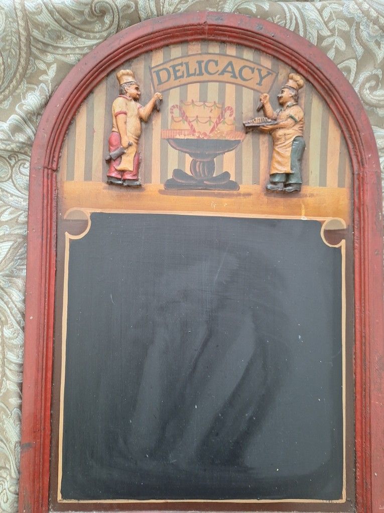 Hand Crafted And Painted Anitque Kitchen Chalk Board