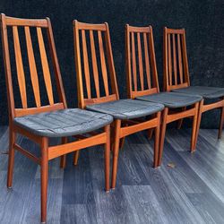 4 Mcm Teak Dining Chairs