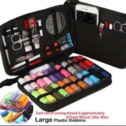 54/115pcs 24-Color Thread Sewing Kit with Accessories for Small Fixes and Emergency Repairs