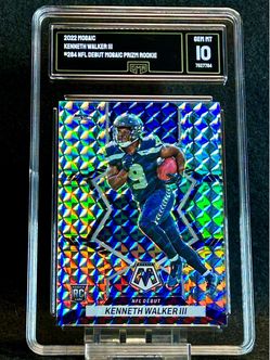 2022 Mosaic 💥 Kenneth Walker 💥 NFL Debut Mosaic Prize Rookie GMA 10 💎 Mint - Seattle Seahawks