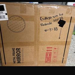 30 in. W x 30 in. H Round Mirror Framed Brush Nickel Mirrors for Bathroom Wall Bathroom Vanity Mirror Over Sink