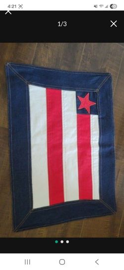Flag placemat set of 8 denim
