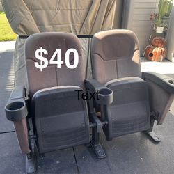 Stadium Theater Seats Pair  OBO 