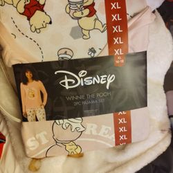 Brand New Winnie The Pooh Pajama Set Size Xl