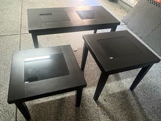 Set of three tables