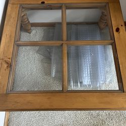 Wood Coffee table with Glass Top  38 Inches x 38 Inches 18 Inches High