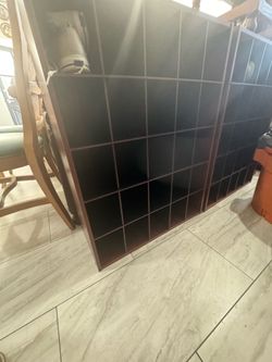 Wooden 25-Cubby Shoe Organizer