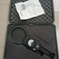 Powerohm Portable Ground Detector, also known as a clamp-on ammeter or ground fault detector.