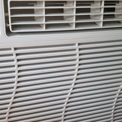 GE window A/C unit. Practically new. Quickly cools an area of 1200sq ft.