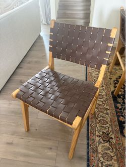 Set of 4 - Ashley Furniture Safavieh Lattice Dining Chairs in Cognac