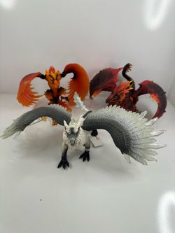 Lot 3 Schleich Eldrador Phoenix Dragon Ice Griffin Figures New With Tags