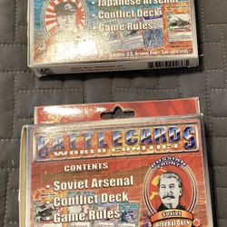 BATTLE CARDS WORLD CONFLICT CARD GAME 2 SETS GREAT CLEAN CONDITION $10 FOR BOTH TOGETHER 