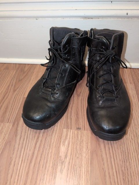 Men's Size 8 Wide Black Waterproof Tactical Boots First Tactical