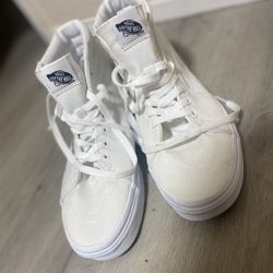Men’s All White High top Vans