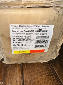 12’ electric movie screen with the remote