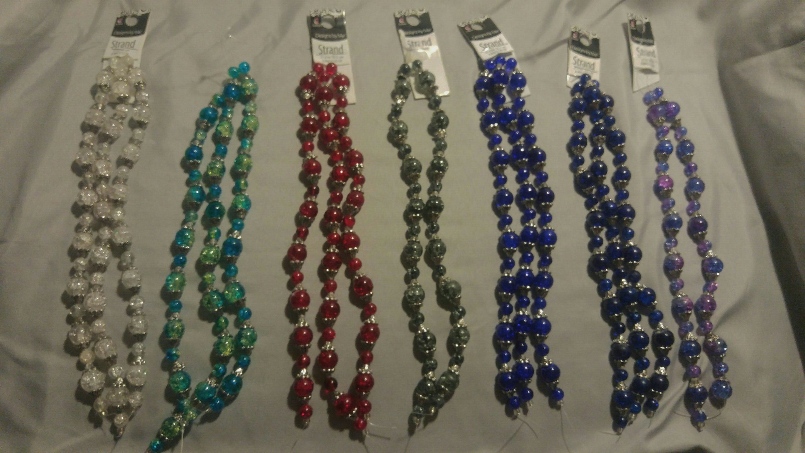 Crackle ball bead strands