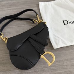 Dior Dupe Black/Gold Crossbody Bag