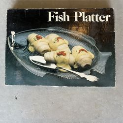 Crystal fish platter silver Plated server