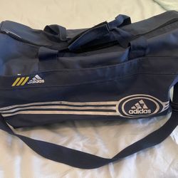 Adidas Diablo Duffel Bag BLACK WHITE LOGO ZIP TOP 