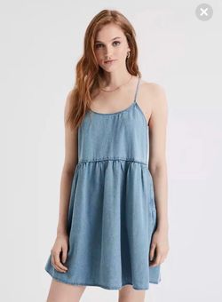 AE Denim Strappy Babydoll Dress.