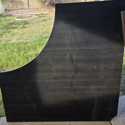 Black/Brown wood corner desk with 4 legs IKEA