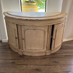 Curved Console Table Wood 