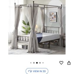 Twin Canopy Bed with Mattress $100 OBO