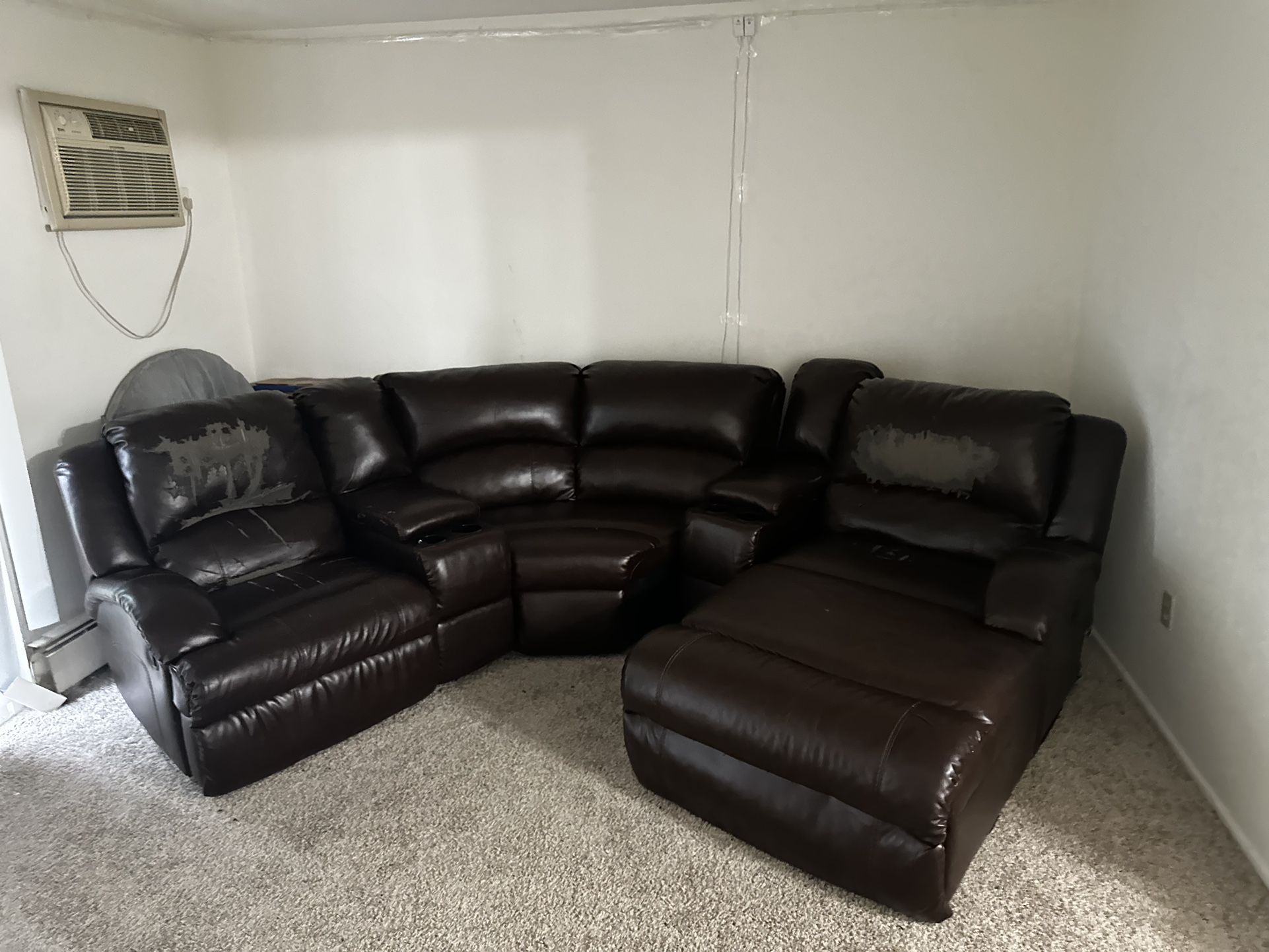 Brown Leather Couches  