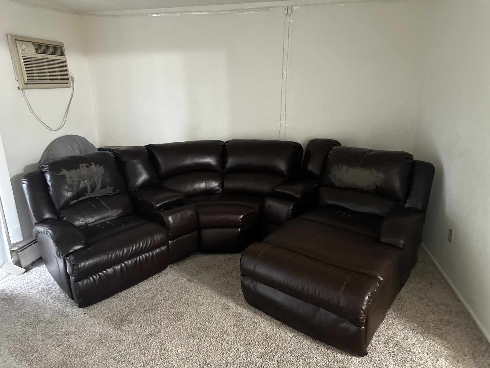 Brown Leather Couches