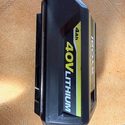 Ryobi 40v 4ah battery 100$