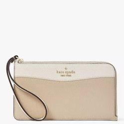 Kate Spade Colorblock Pebbled Leather Wristlet