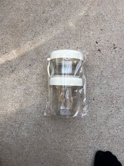 Baby snack containers white and green