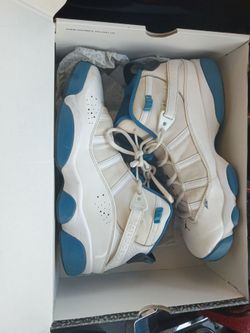 Air Jordan Low-Top Sneakers White Blue 6 rings size 10 mens
