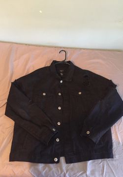 Black Denim Jacket [Distressed]