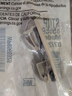 Whirlpool Genuine OEM Upper Dishrack Track Stop Clip (Part # WP(contact info removed)).