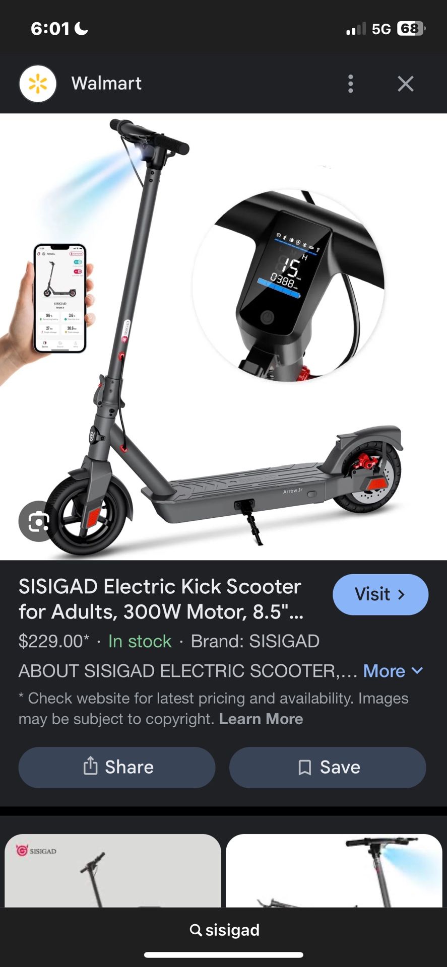 SISIGAD ELECTRIC SCOOTER