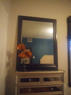 LARGE EXPRESSO WALL/TABLE MIRROR (Dets Below) ⏬⏬⏬