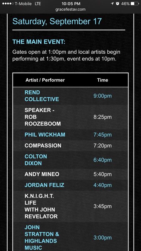 GRACEFEST TICKETS AV 2016