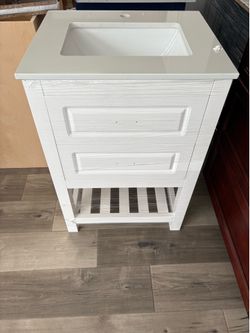 24 Inch Vanity Cabinet White Color with countertop and sink Special price $239