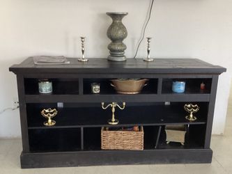 Dark brown/ black dresser selves living room furniture