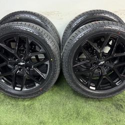 New 22 inch gloss black new style snowflakes wrapped in atturo tires 275/50r22 HT