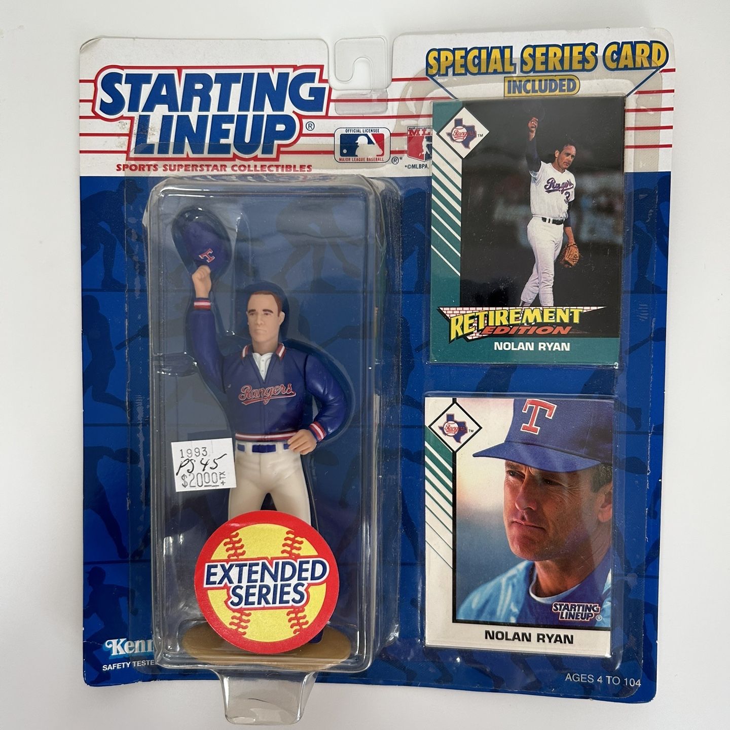 1993 Nolan Ryan MLB Starting Lineup Retirement Edition Action