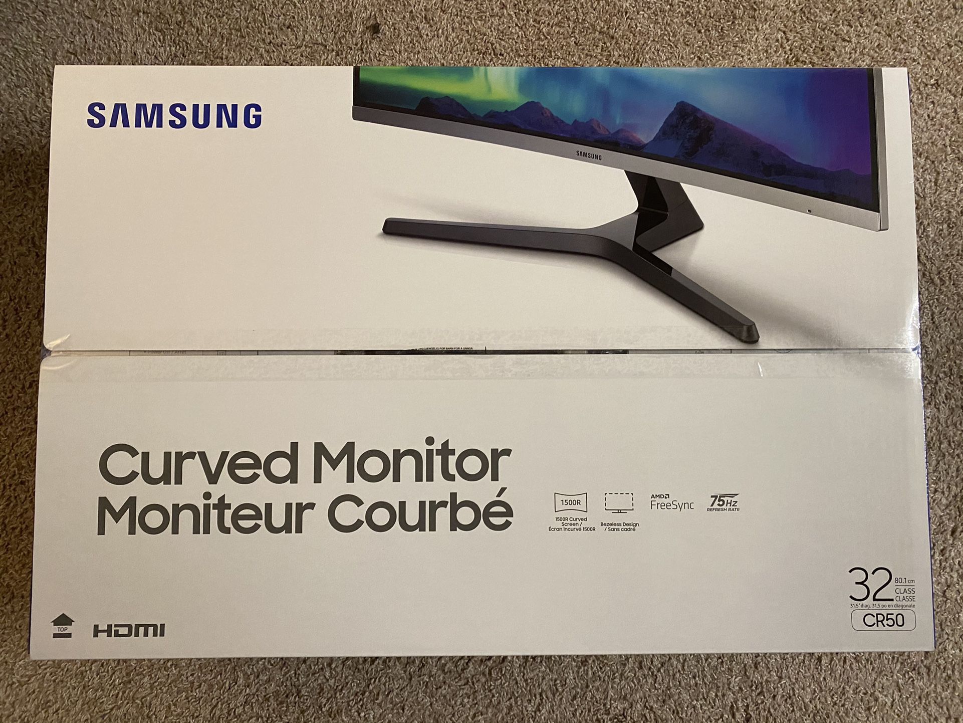 Samsung Curved Monitor 32in 75hz