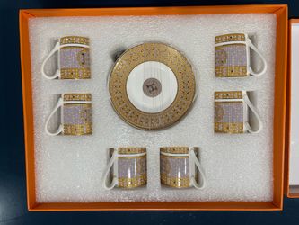 Hermès Mosaïque au 24 Espresso Set – 6 Cups & Saucers